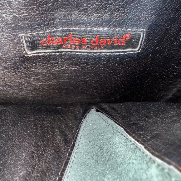 CHARLES DAVID Vintage Riding Boot. Black. Red Zip. The Rowdy. Women’s Size 9. - Picture 11 of 16